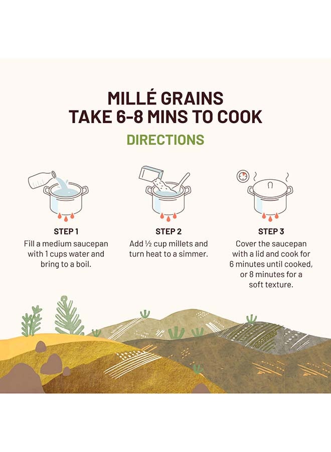 MIELLE Millé Little Millet Whole Grain | Kutki | Gluten Free | No Chemicals | High Plant Protein and Fibre | Millet Rice | Vegan | 100% Whole
Grain | 500 g - Image 5