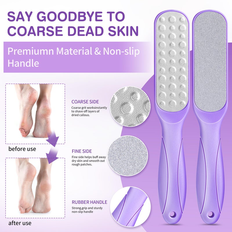 LUCOTIYA Lavender Foot Soak Set - Salts, Foot File, Scrub & Urea Cream Pedicure Supplies for Dry, Cracked Feet - Women's Spa Kit - Image 4