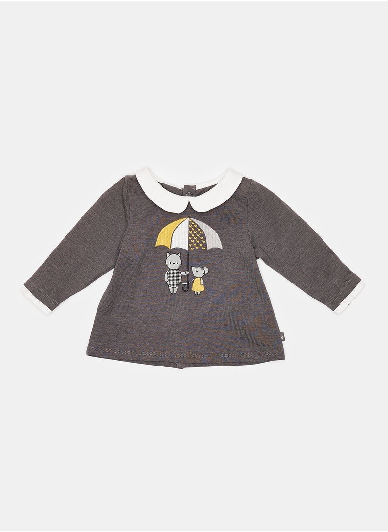 OBAIBI - Grey T-Shirt for Girls - Image 1