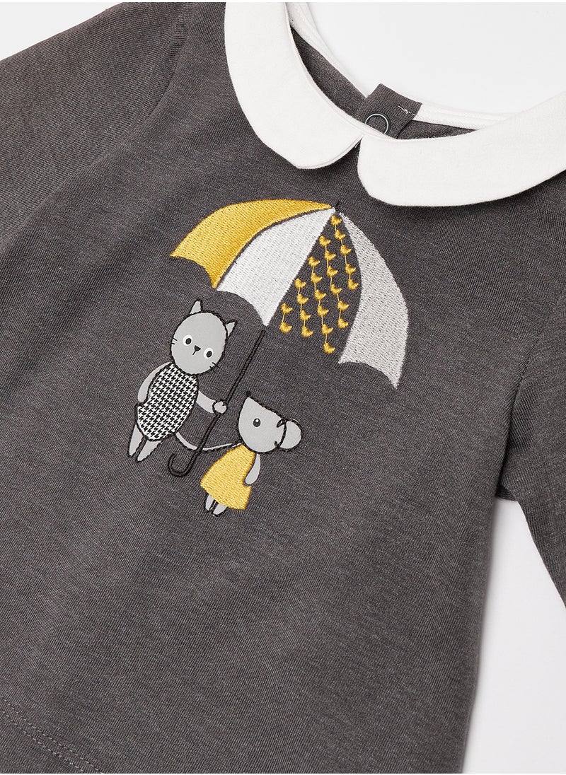 OBAIBI - Grey T-Shirt for Girls - Image 1