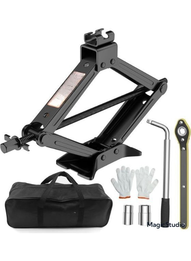 2 Ton Car Jack Kit – Heavy-Duty Scissor Jack with Lug Wrench – Portable Tire Lifting & Changing Kit for Car, SUV & MPV - Image 3