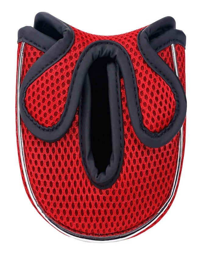 Andux Mesh Golf Putter Head Covers for Low Center Shaft Putter MT/TG22, Semicircle Red - Image 1