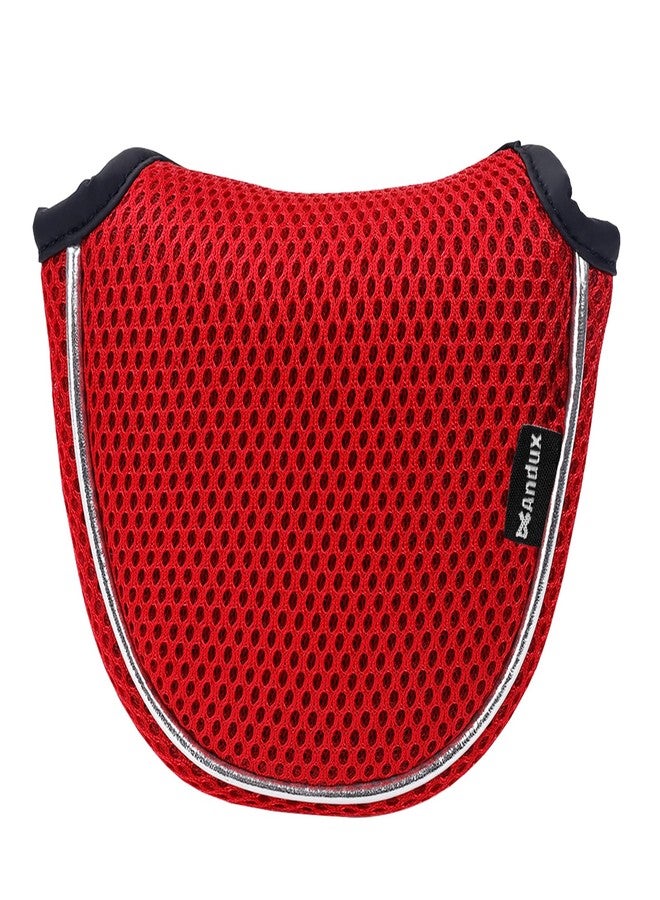 Andux Mesh Golf Putter Head Covers for Low Center Shaft Putter MT/TG22, Semicircle Red - Image 3