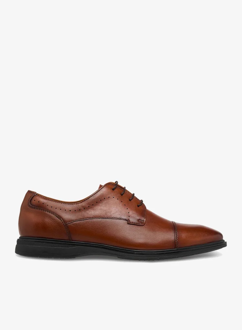 Le Confort BROWN Solid Lace-Up Derby Shoes for Men | Best Price UAE
