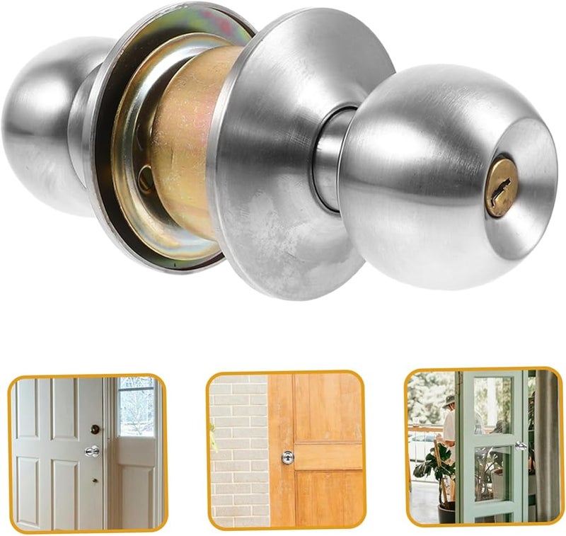 Stainless Steel Spherical Door Lock Easy Install Security Door Knob - Image 3