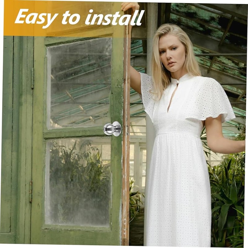 Stainless Steel Spherical Door Lock Easy Install Security Door Knob - Image 4