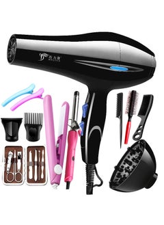 Factory big hair dryer wholesale high-power household appliances hair salon hot and cold hair dryer foreign trade small household appliances hair dryerDelia English standard hair dryer set of 12 pieces Delia English standard hair dryer set of 12 pieces
