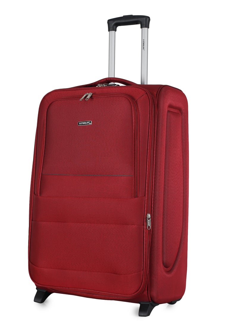 STARLIFE - Set of 3 Light Weight Polyester Trolley Luggage 2 Wheels With Number Lock 20,24,28 Inches - Image 1
