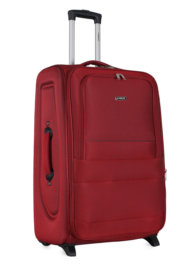 STARLIFE - Set of 3 Light Weight Polyester Trolley Luggage 2 Wheels With Number Lock 20,24,28 Inches - Image 1