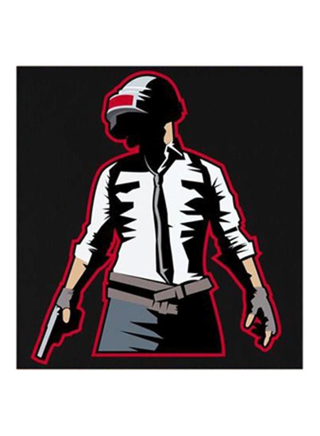 RYN PUBG MDF Wall Art Black/White/Red 30x0.5x30cm - Image 1