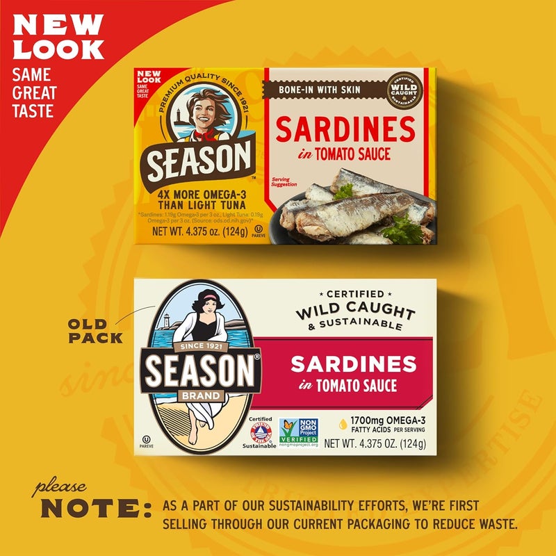 Season Sardines in Tomato Sauce - 12-Pack - Image 3