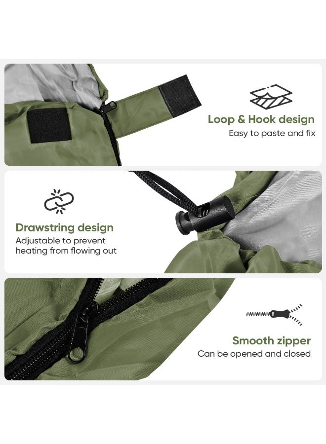 Meetion أكياس نوم للتخييم قابلة للحمل ومقاومة للماء للبالغين والأطفال 4 مواسم شتاء، خريف، ربيع، صيف للتنزه، المشي، التخييم، تسلق الجبال، للاستخدام الداخلي والخارجي - Image 3