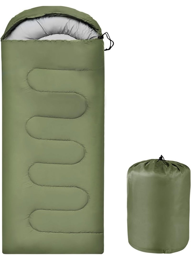 Meetion أكياس نوم للتخييم قابلة للحمل ومقاومة للماء للبالغين والأطفال 4 مواسم شتاء، خريف، ربيع، صيف للتنزه، المشي، التخييم، تسلق الجبال، للاستخدام الداخلي والخارجي - Image 1