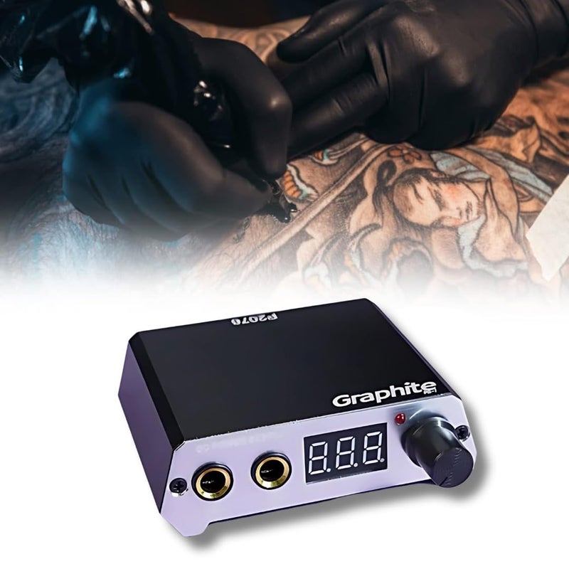 Globelle GP8 PMU Machine with Graphite Single Digital Power Supply Plug Switch and Mini Dual Digital Tattoo Power Supply  Adjustable Professional Permanent Makeup and Tattoo Kit - Image 2