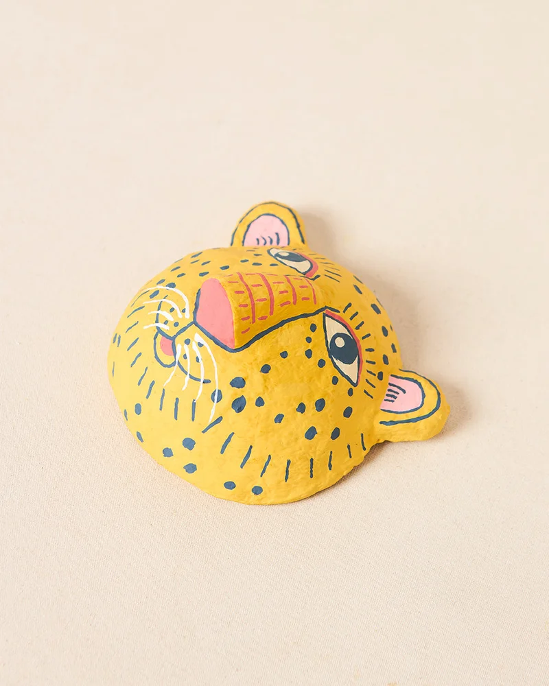 Chumbak Leopard Mask Wall Décor, Paper Mache | Lost in Paradise