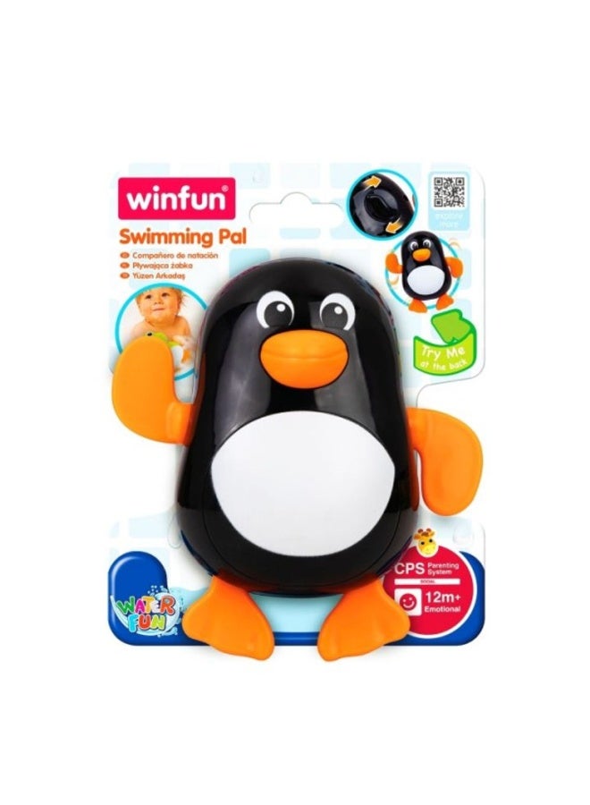 WinFun Water Fun Swimming Pal Penguin Bath Toy (13 X 9 Cm, Black/White) - Image 1