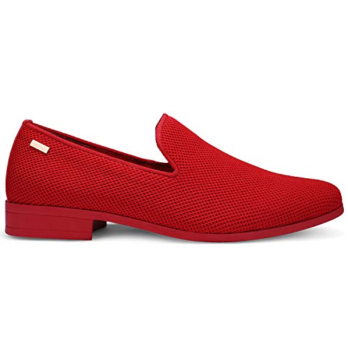 UUBARIS Mens Loafers Dress Non Slip Driving Luxury Tuxedo Male Shoes Red Size 10 - Image 3