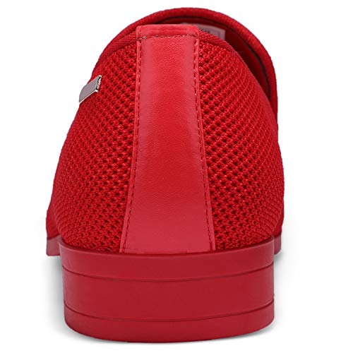UUBARIS Mens Loafers Dress Non Slip Driving Luxury Tuxedo Male Shoes Red Size 10 - Image 5