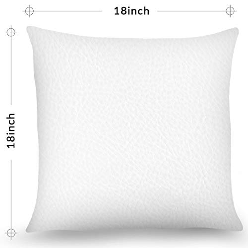 Whaline Merry Christmas Pillow Case White Blue Pillow Cover Snow Xmas Tree Reindeer Throw Cushion Cover Cushion Cases for Home Office Sofa Bed Christmas Party Decoration, 4Pcs, 18" x 18" - Image 2