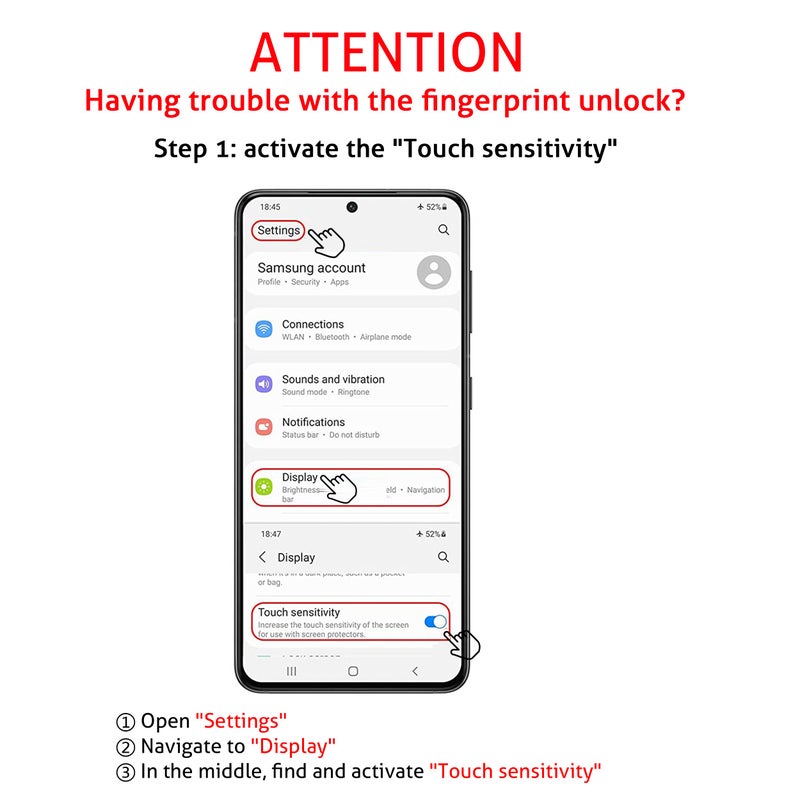 Ailun Screen Protector for Galaxy S22+/S22 Plus 5G 6.6 Inch Display 3Pack + 3Pack Camera Lens Tempered Glass Fingerprint Unlock 0.25mm Clear Anti-Scratch Case Friendly [Not For S22 Ultra] - Image 2