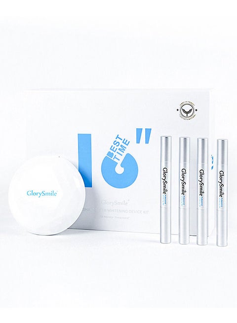 Tooth Whitening Instrument Line Lamp Set with 4 Carbamide Peroxide Gel Pens - 16-Minute Non-Sensitive Fast Teeth Whitener for Stain Removal