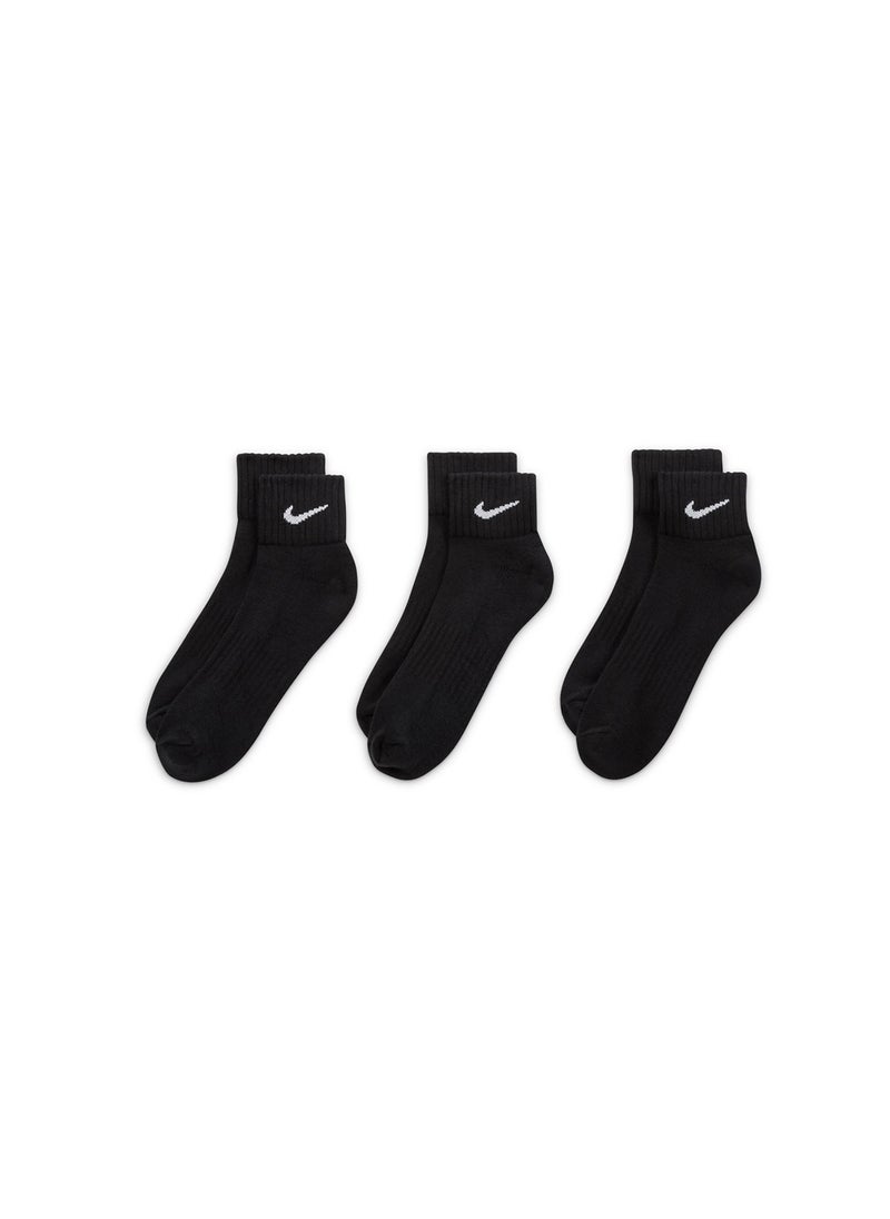Nike 3 Pack Value Quarter Socks  - Image 3