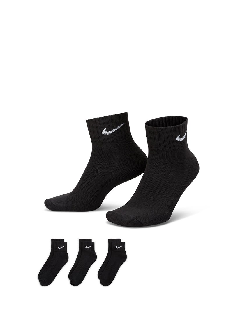 Nike 3 Pack Value Quarter Socks  - Image 1