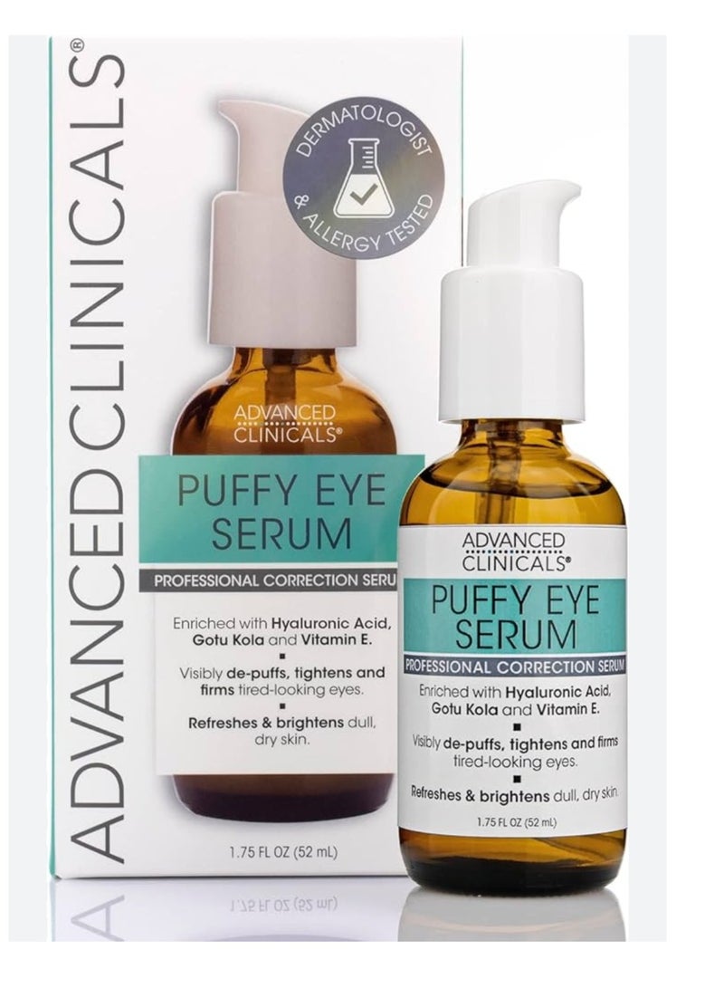 Advanced Clinicals Puffy Eyes Treatment Eye Serum Anti Aging, Brightening, & Firming Under Eye Serum with Vitamin E, Collagen, Gotu Kola, Caffeine, & Green Tea Helps Hydrate & Calm Puffiness by Advanced Clinicals  - Image 1