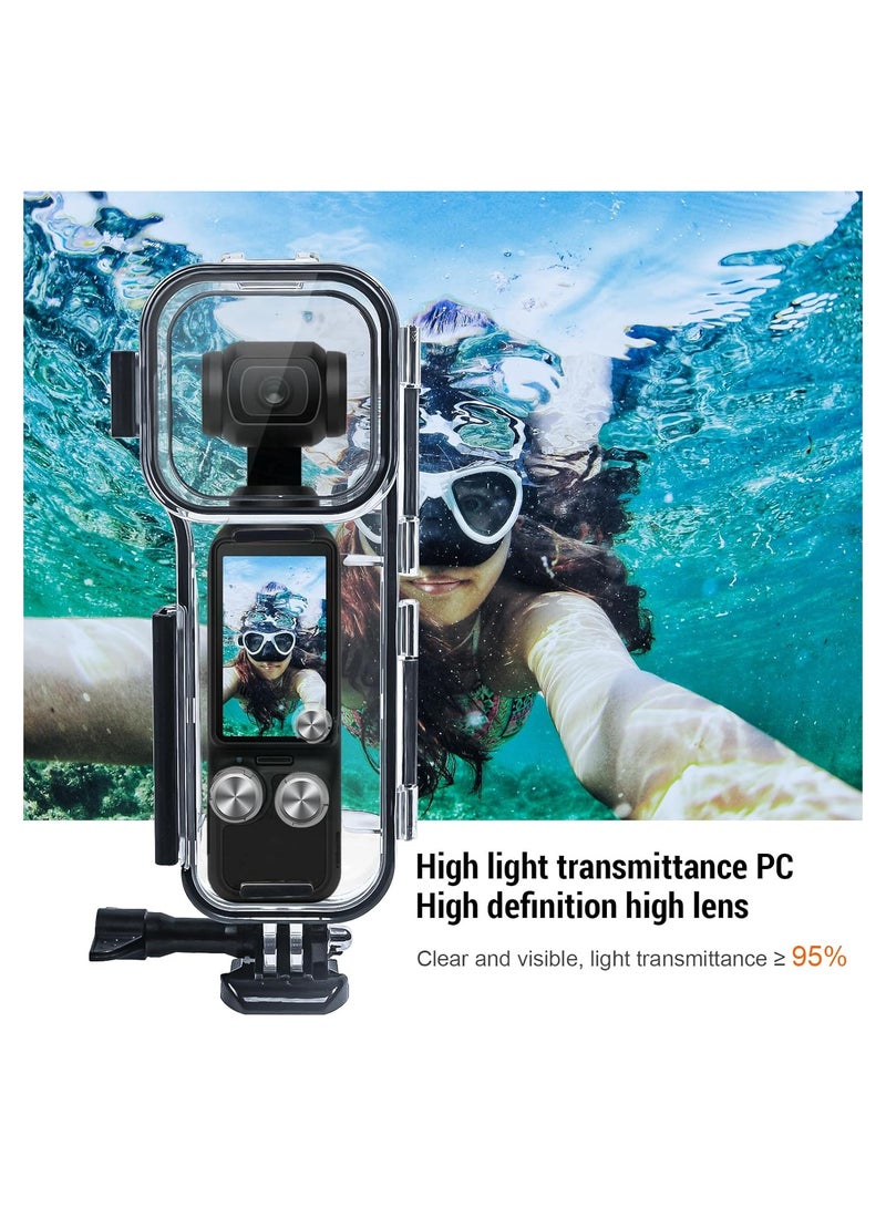 45M/147FT Diving Case for DJI Osmo Pocket 3 Underwater Waterproof Case Housing Diving Shell for Osmo Pocket 3 Action Camera Protecive Case Accessories for Diving Surfing Swimming Skiing - Image 2