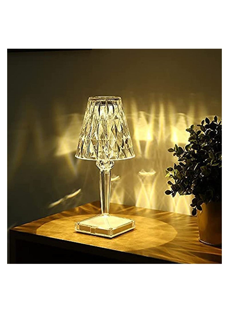 3 Color Changing Rechargeable Crystal Touch Control Small Table Lamp - Image 5