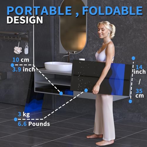 WAVYEASE Portable Bath Tub for Adults -(31.5"L x 26"H) Foldable Cold Plunge Tub for Recovery - Collapsible Soaking Bath Tub for Shower Stall Home SPA - Outdoor Ice Bathtub for Athletes (Black) - Image 4