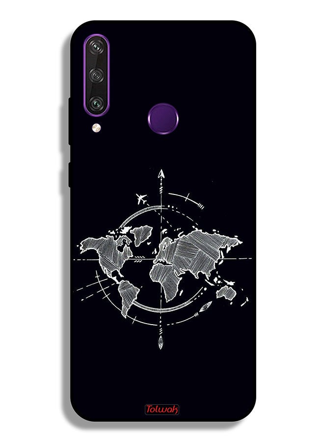 Tolwak Huawei Y6p Protective Case Cover Compass Art - Image 2