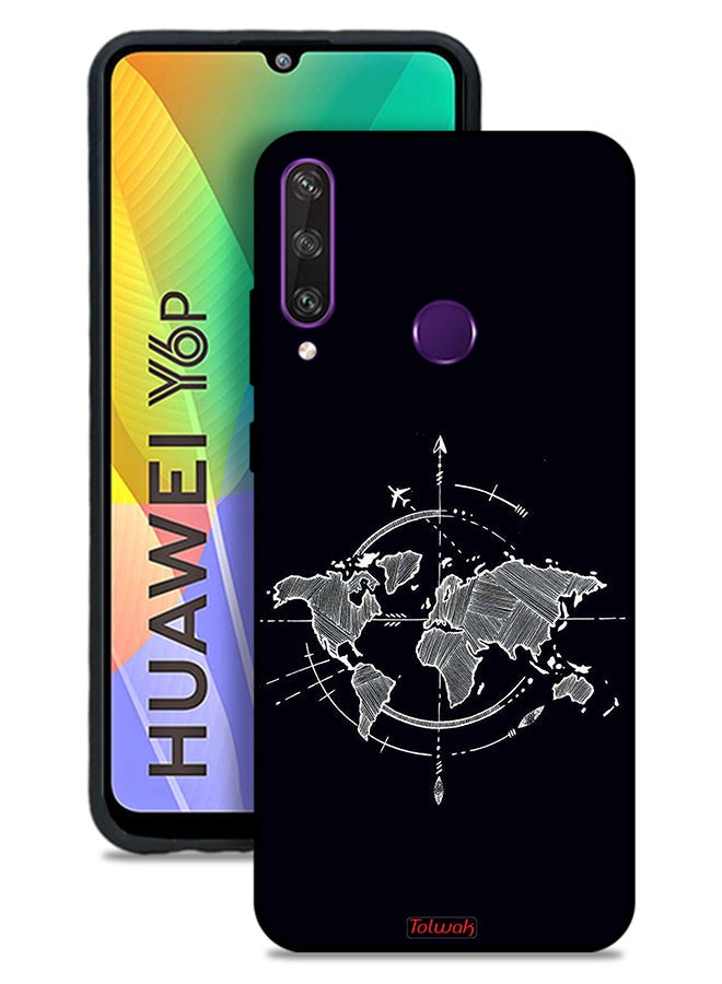 Tolwak Huawei Y6p Protective Case Cover Compass Art - Image 1