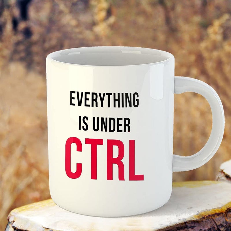 YaaNaa Printed Coffee Mug Coding Theme Everthing is Under CTRL Gifts for Programmers Gifts for Coders Gifts for Colleagues Gifts for Friend Gifts for Software Engineers R2061WH - Image 3