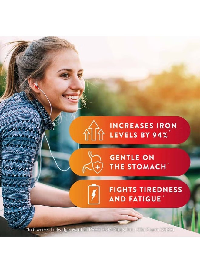 آكتف مكمل الحديد النشط 25 ملغ - لطيف، لا يسبب الإمساك، سريع الامتصاص - 30 كبسولة - Image 3