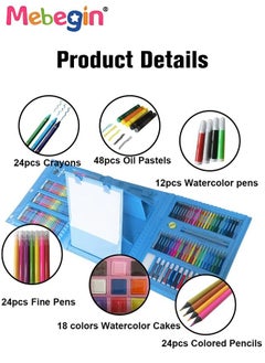 MEBEGIN 228 Art Supplies, Drawing Kit with Double Sided Trifold Easel, Deluxe Colouring Art Set with 30 Drawing Paper and Rich Drawing Accessaries, Easy to Carry, Ideal Gift for Beginners and Kids Aged 3+  - Image 3