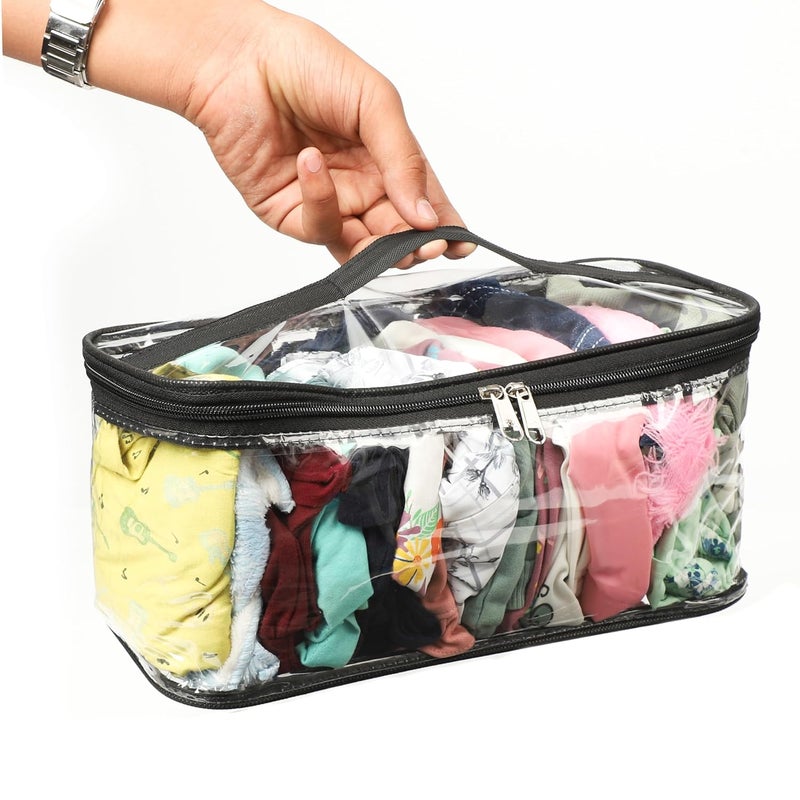 GROFFY Drawer Organizers for Underwear, Innerwear Organizer Legging Storage Bag Dupatta Organizer Bag, Storage Organizer Pouch, Wardrobe Organizer and Space Saver,Undergarment Organiser (SET OF 4) - Image 5