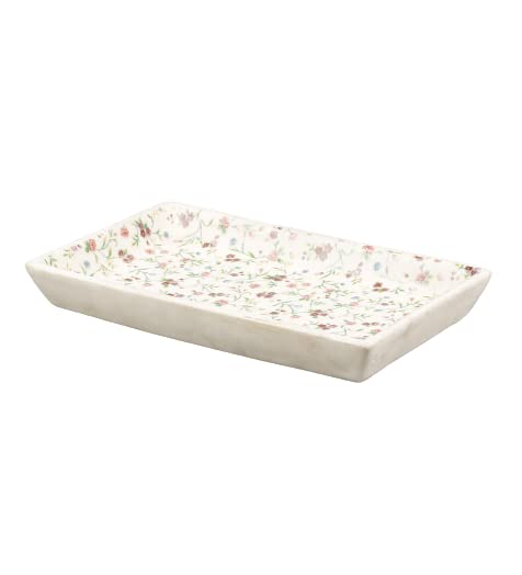 miah decor Miah Décor Handcrafted/Handmade Decal Multicolour Floral Ceramic Serving Platters/Tray-Set of 2 ; Dimension-8"X4"; Dishwasher, Oven & Microwave Safe/MD-15 - Image 4