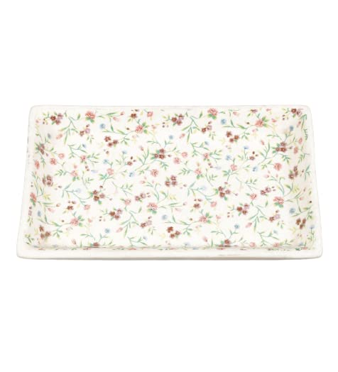 miah decor Miah Décor Handcrafted/Handmade Decal Multicolour Floral Ceramic Serving Platters/Tray-Set of 2 ; Dimension-8"X4"; Dishwasher, Oven & Microwave Safe/MD-15 - Image 5
