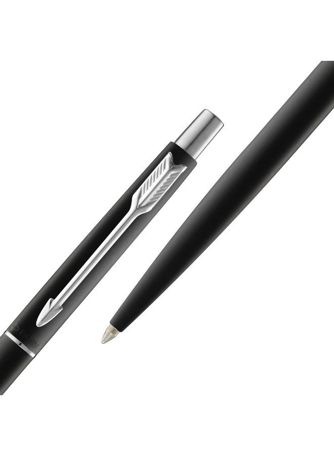 PARKER Classic Matte Black Chrome Trim Ball Pen| Ink Color - Blue | Perfect For Professional Use | Elite Pen For Corporate Purposes - Image 4