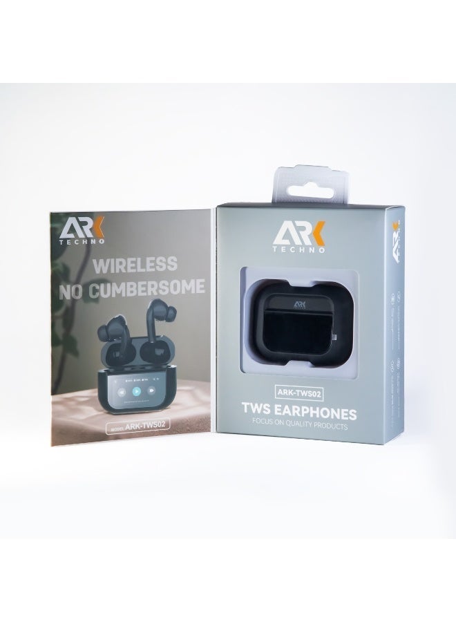 ARKTechno TWS02 Wireless Bluetooth Earbuds with Smart LED Display | 6 Hours Playtime | JL7003D4 Chip with ANC & ENC Noise Cancellation | IPX4 Water Resistant | Touch Control | Bluetooth 5.3 - Image 4