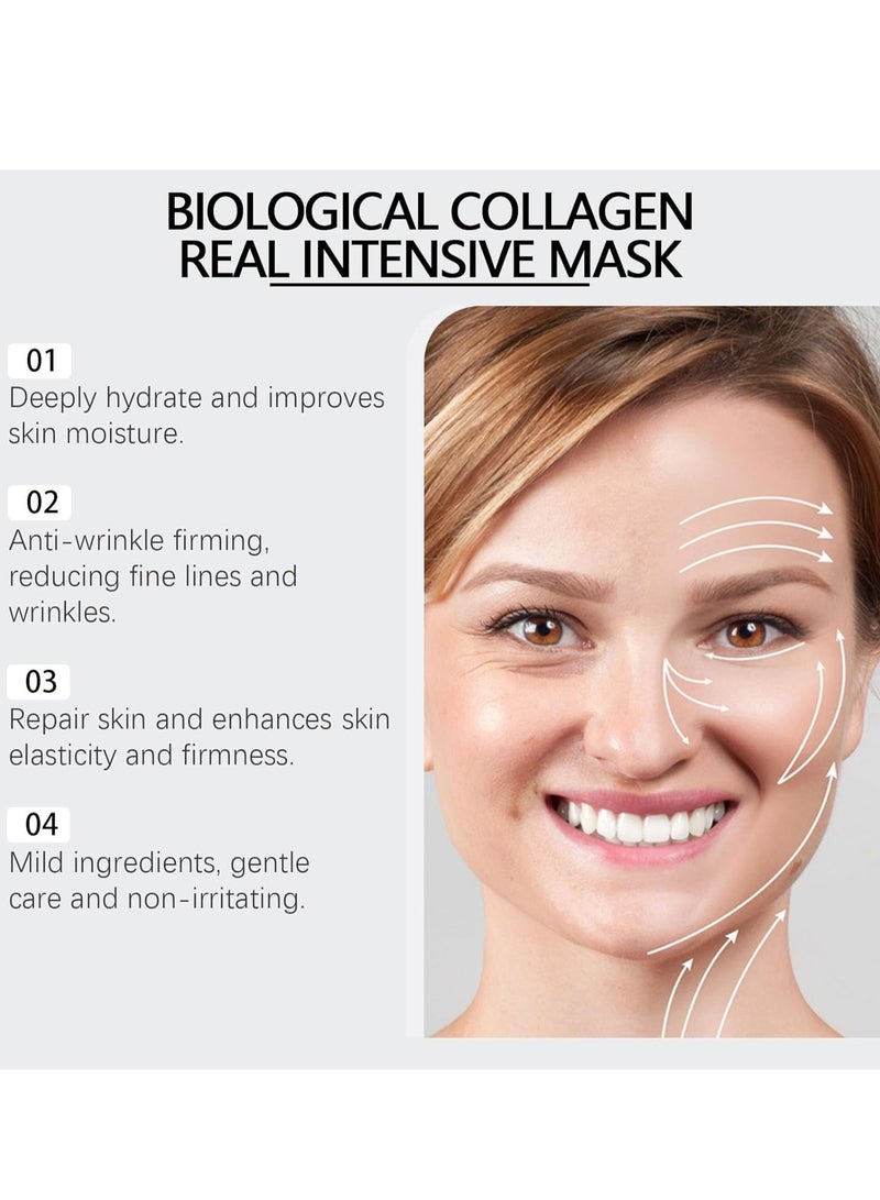 EELHOE Skaind Collagen Glowy Mask Overnight, Skaind Hydraglow Deep Face Mask, Bio Collagen Face Mask Overnight, Deep Collagen Anti Wrinkle Lifting Mask, Collagen Firming Sleeping Mask (4pcs) - Image 5