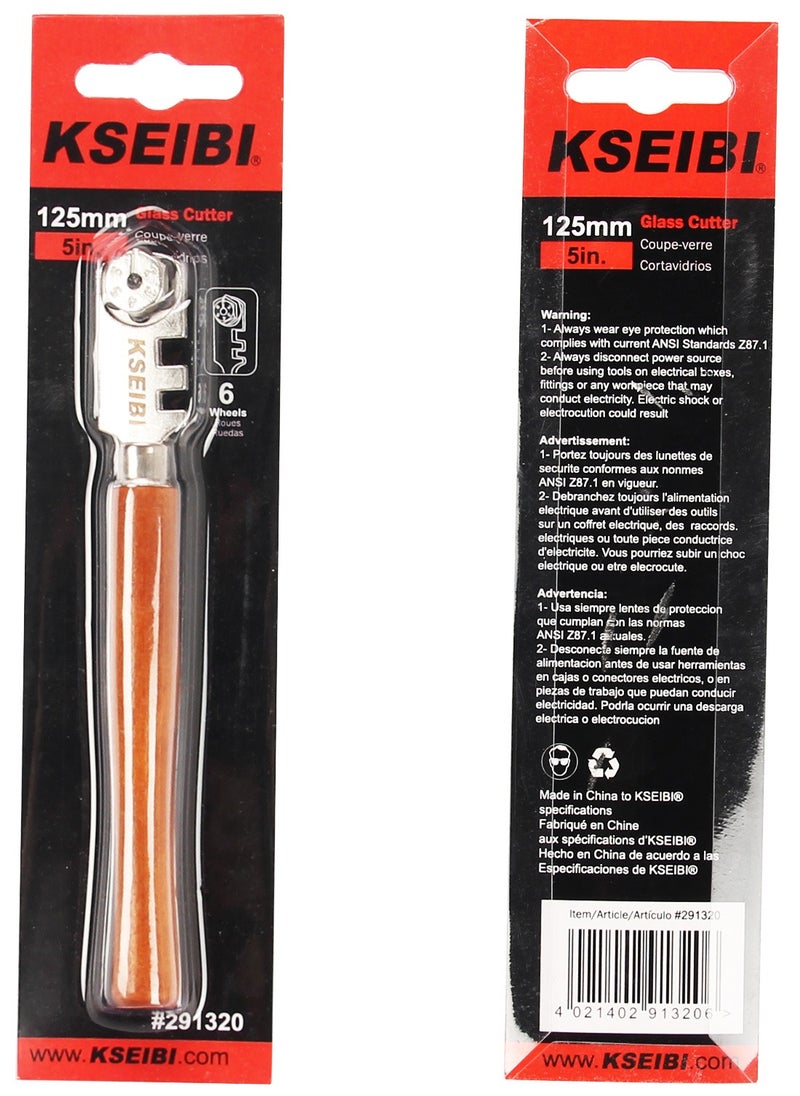 KSEIBI Six Wheel Cutter/Wood, "125MM 3-10MM, Chrome Plated, for Carpentry and Woodworking, Flooring Installation, Trimming and Molding Installation, Woodworking and DIY Home Improvement.  - Image 2