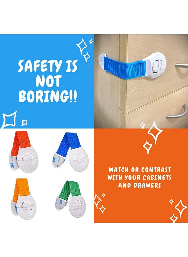 كيتش كيتش أقفال أدراج بلاستيكية آمنة للأطفال، عبوة بيضاء مكونة من 8 قطع (صنع في الهند) - Image 2