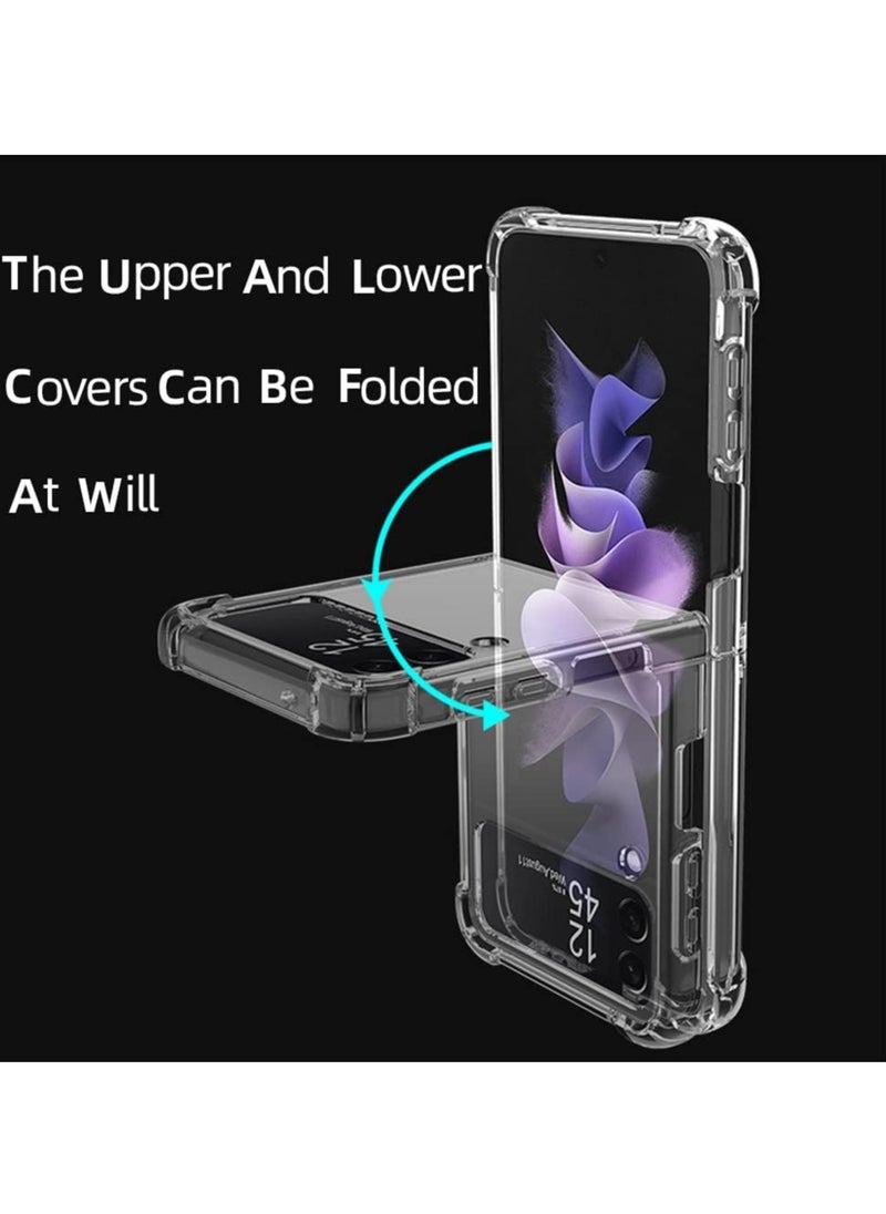 MIGOFAST - Magnetic Clear Case for Samsung Galaxy Z Flip 3 5g, Support Magsafe and Wireless Charger, Transparent Shockproof and Drop-Proof Hard PC Phone Cover for Galaxy z flip3 - Image 1