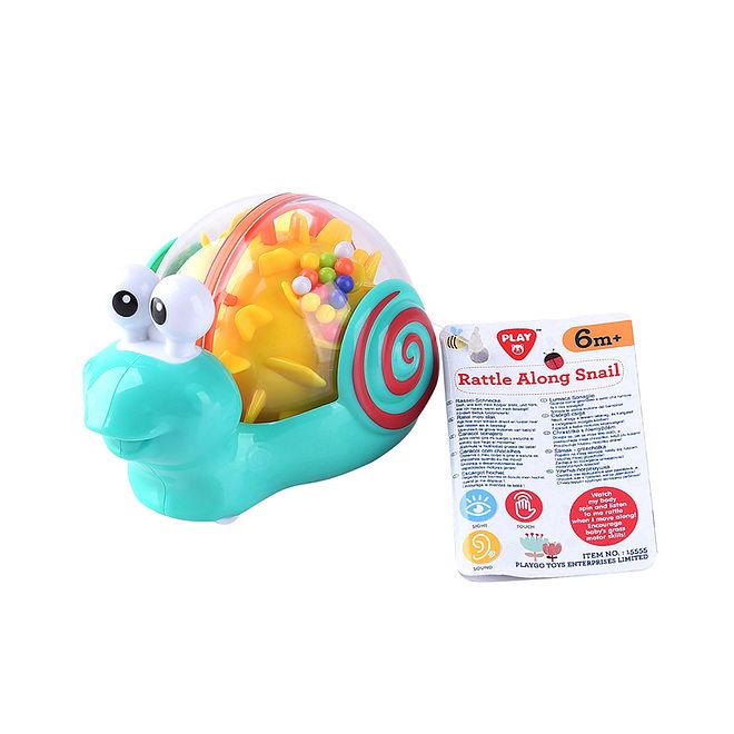 Playgo Rattle Along Snail Toy for 6+ Months - Swirling Action, Adaptive Surface - Image 3