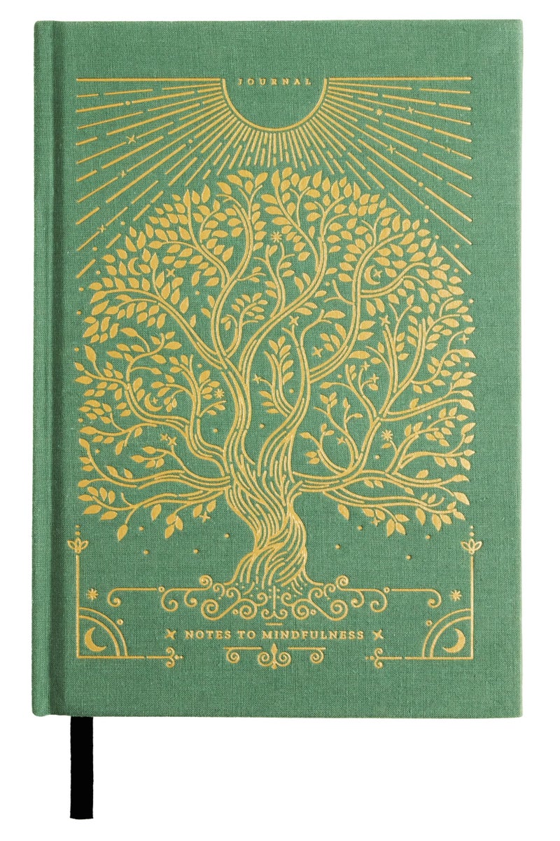Intelligent Change Notes to Mindfulness Daily Journal for Women With Prompts, Illustrated Gratitude & Positivity Journal, Undated Guided Journal, Hardbound Wellness Journal - Intelligent Change x Chelsea Kauai (Sage  - Image 1