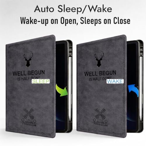 ProElite Case Cover for OnePlus Pad Go 2 12.1 inch Case, Deer Flip case Cover for OnePlus Pad Go 2 12.1 inch Case with Pen Holder [Auto Sleep Wake Feature], Grey - Image 4