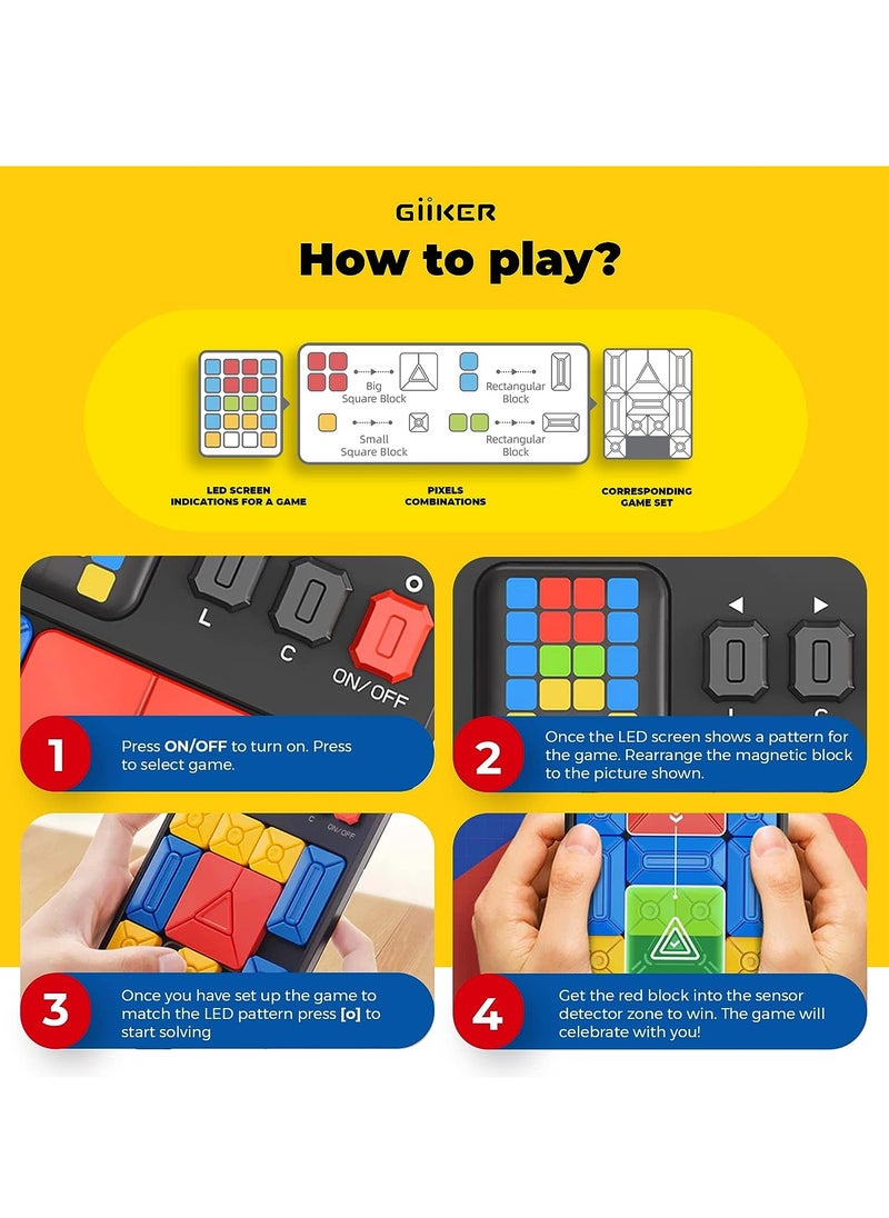 Giiker GiiKER Super Slide Brain Games 500+Level IQ Puzzles, Handheld games Educational Toys, Perfect For Relaxing Stress Relief, Leisure Travel Fun Toys  - Image 3