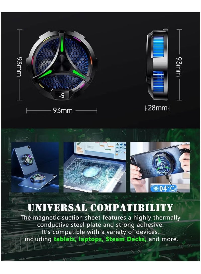 JAJEEK High-Performance Magnetic iPad Cooler – Tablet Cooling Fan with Temperature Display, Universal Radiator for iPad, Surface Pro, Tab & More – Efficient Heat Dissipation for Gaming, Streaming, and Heavy Workloads, Portable & Easy to Use - Image 2
